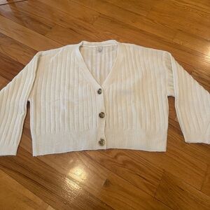 White cardigan L